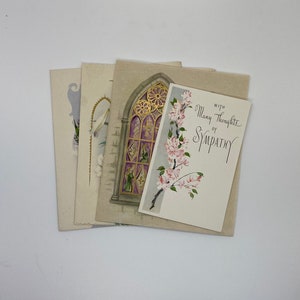 Vintage Used Sympathy Cards - Sympathy Greeting Cards