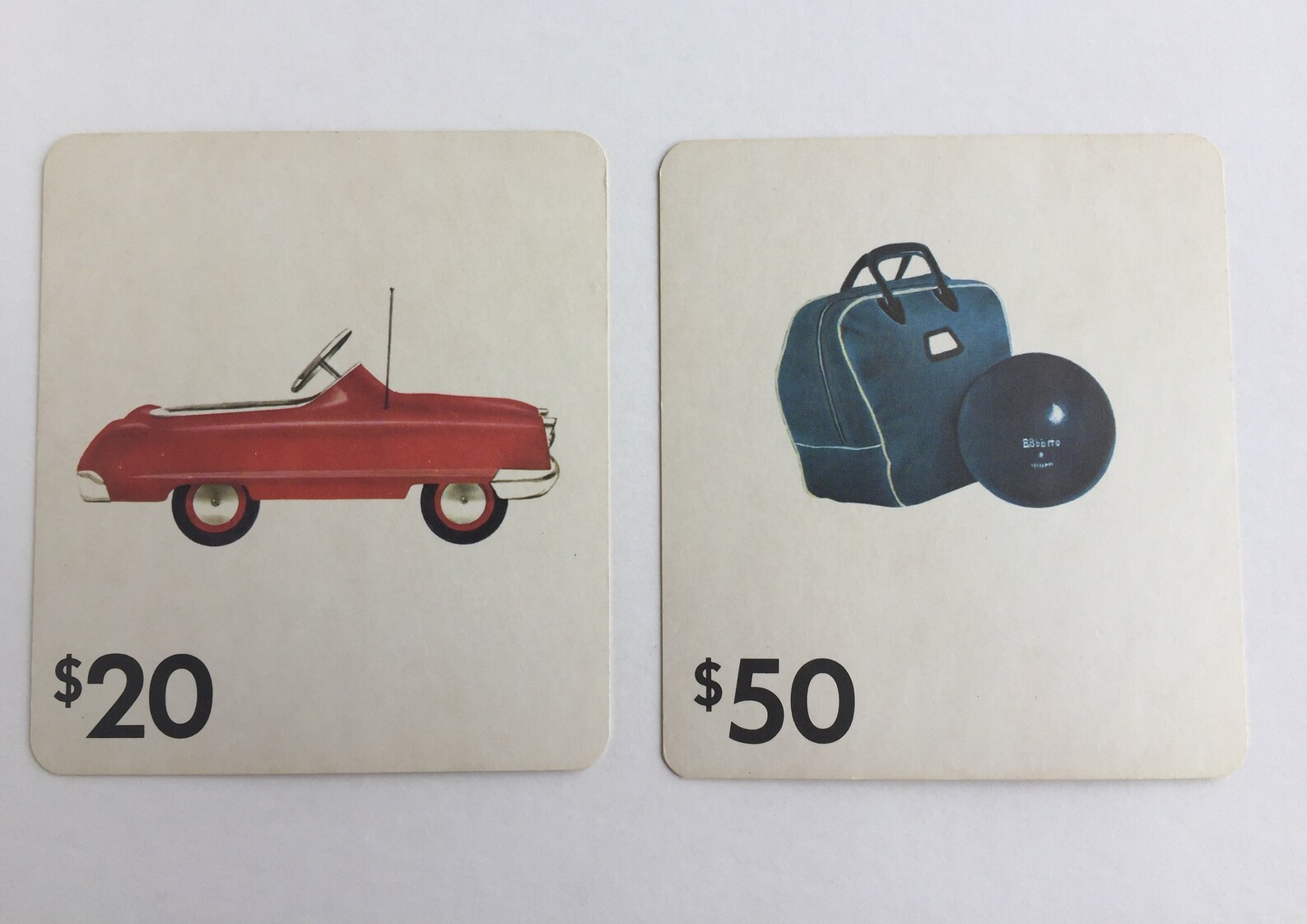 Large Picture Price Flashcards Vintage Picture Flashcards Etsy