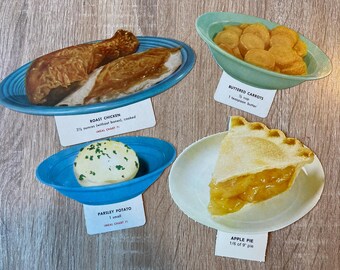 Vintage Food Die Cuts: School Nutrition Dinner Theme