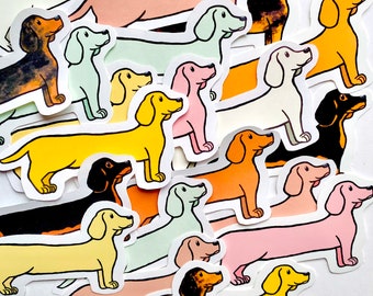 Dachshund sticker, easter gift, cute sticker, planner sticker, bullet journal sticker, dog sticker, dog mom gift for her, doxie sticker