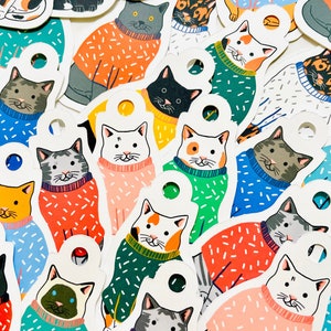12 Étiquette pour chat, étiquette cadeau d'anniversaire, étiquette cadeau, meilleur lot d'étiquettes cadeau pour les fêtes, décoration d'automne, décoration de Noël, cadeau de maman chat pour elle, emballage cadeau hygge