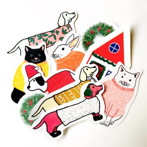 Winter Sticker Pack, stocking stuffer, Christmas Sticker Set, stationery lover gift for mom, planner sticker, best holiday Gift for her