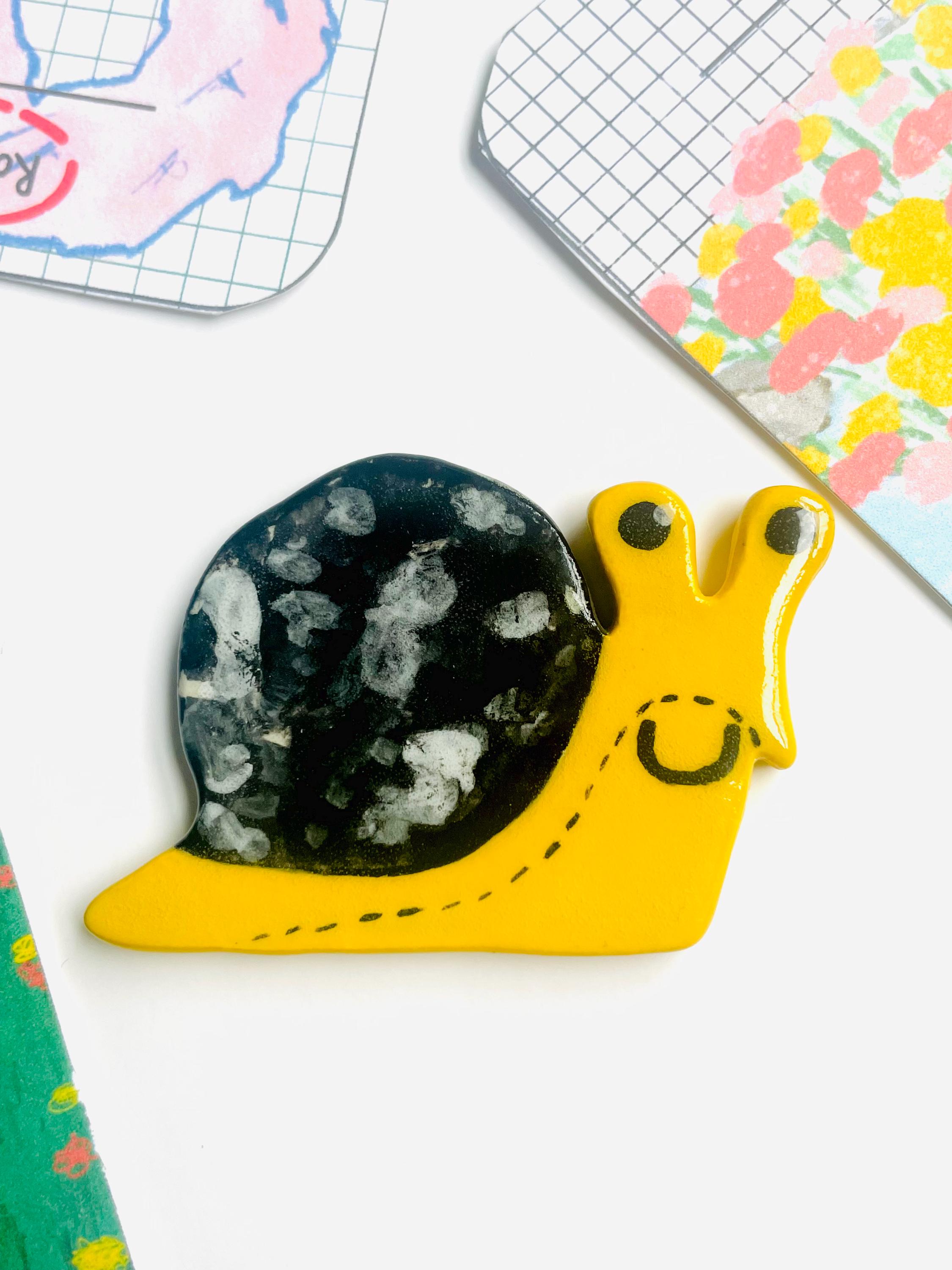Snail Magnets Ceramic Snail and Slug Magnets, Snail Gift for Her, Cottagecore Decor ...