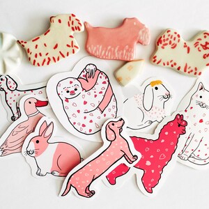 Valentines Cat sticker, Mothers Day Gift, cute sticker, Cat stationery, cat mom gift for her, sticker gift for friend, Cat Lover gift image 7