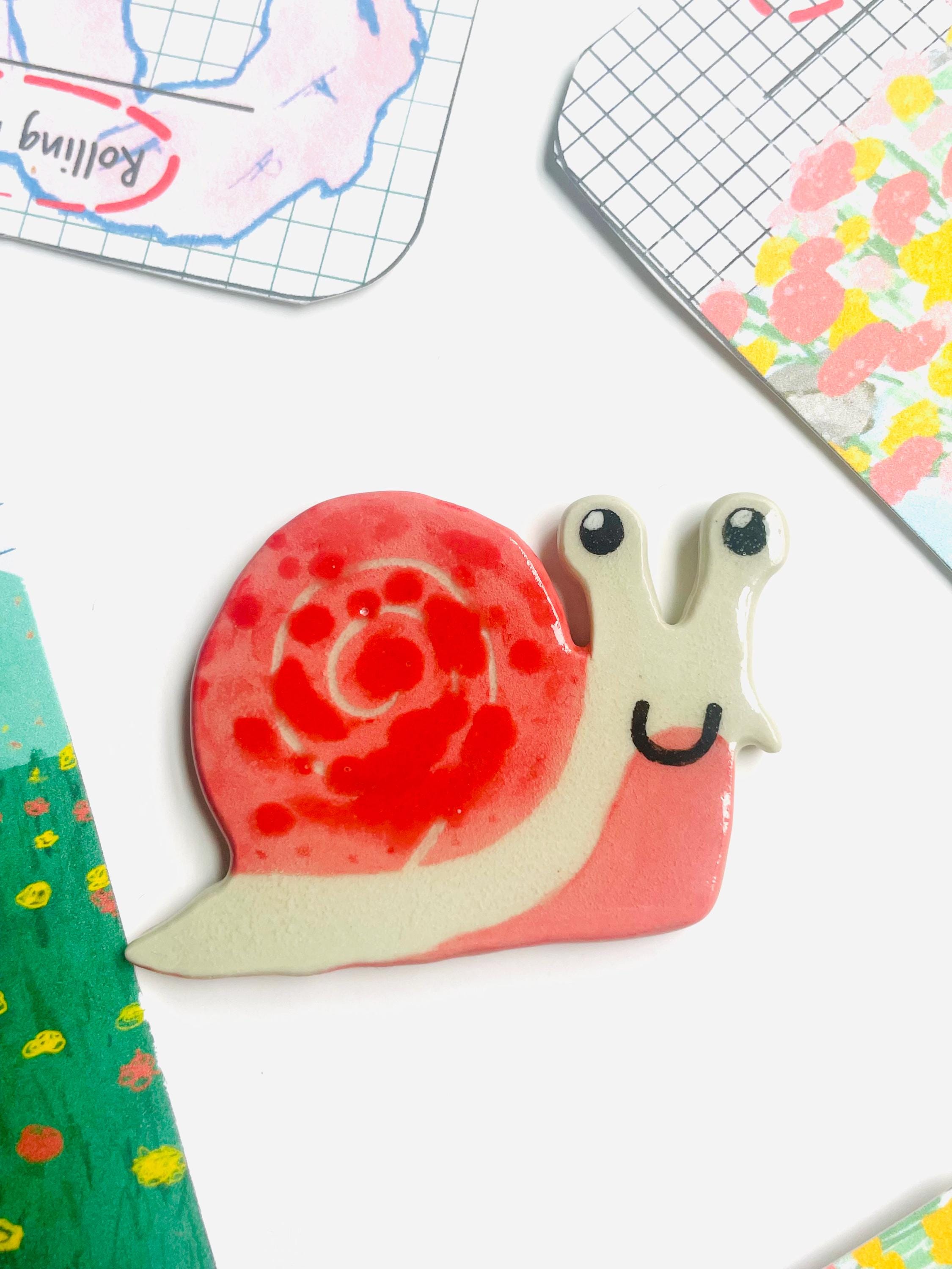 Snail Magnets Handmade Ceramic Snail Magnet, Cottagecore Decor, Fridge Board Art - Etsy