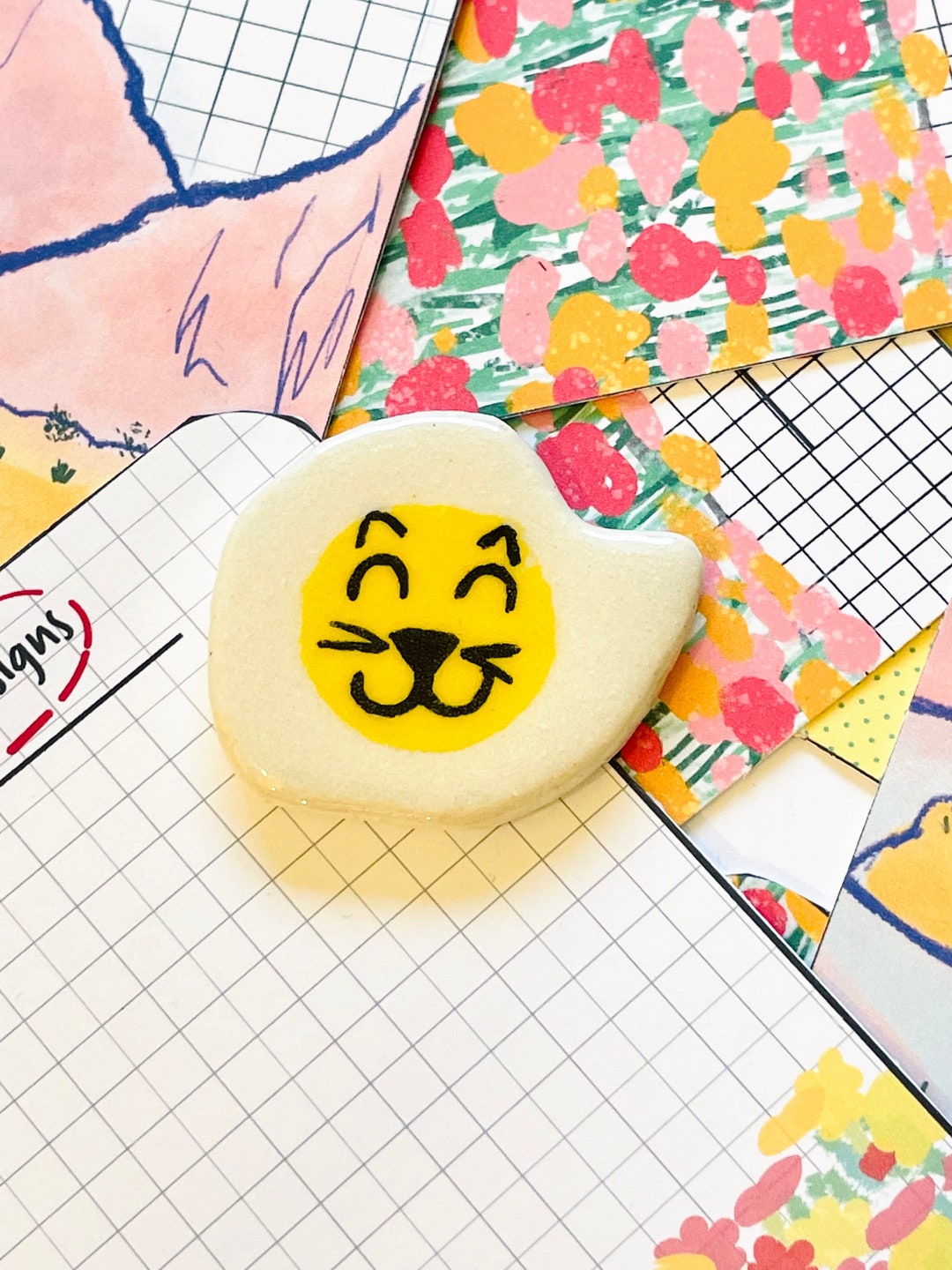 Ceramic Egg Cat Egg Pin Fridge Best Holiday Etsy