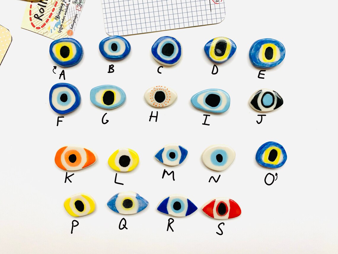 Ceramic Lucky Eye Lucky Evil Eye Fridge Etsy Canada