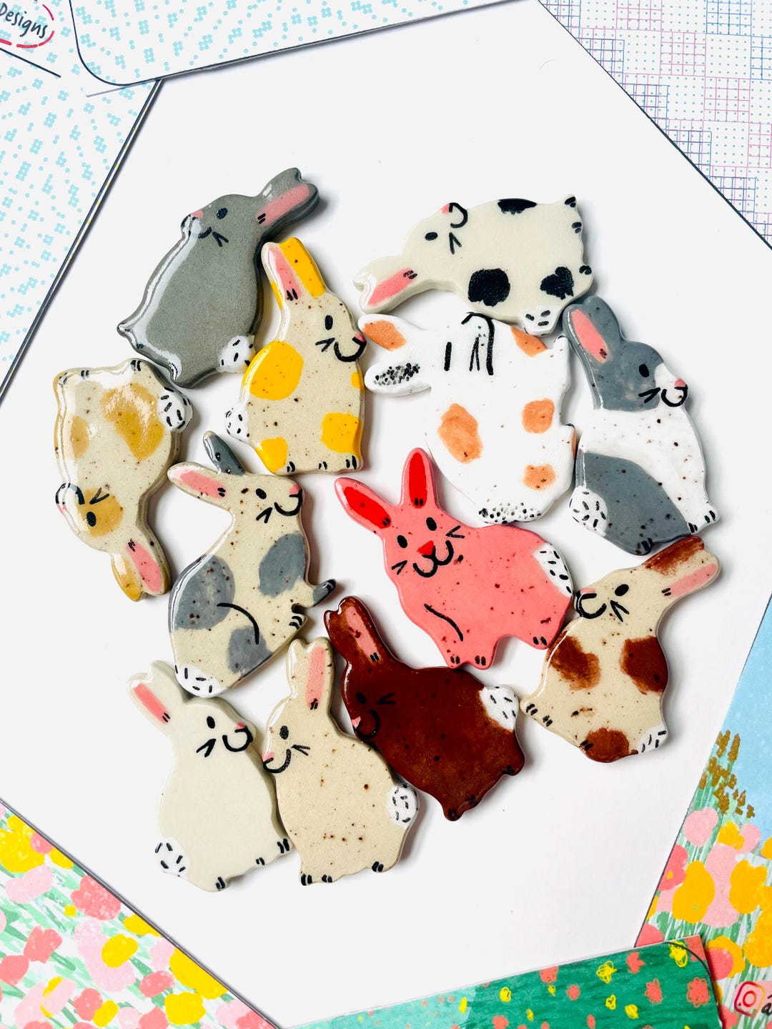 Bunny Rabbit Magnet, Fridge Magnet, Cottagecore, Ceramic Rabbit, Best ...