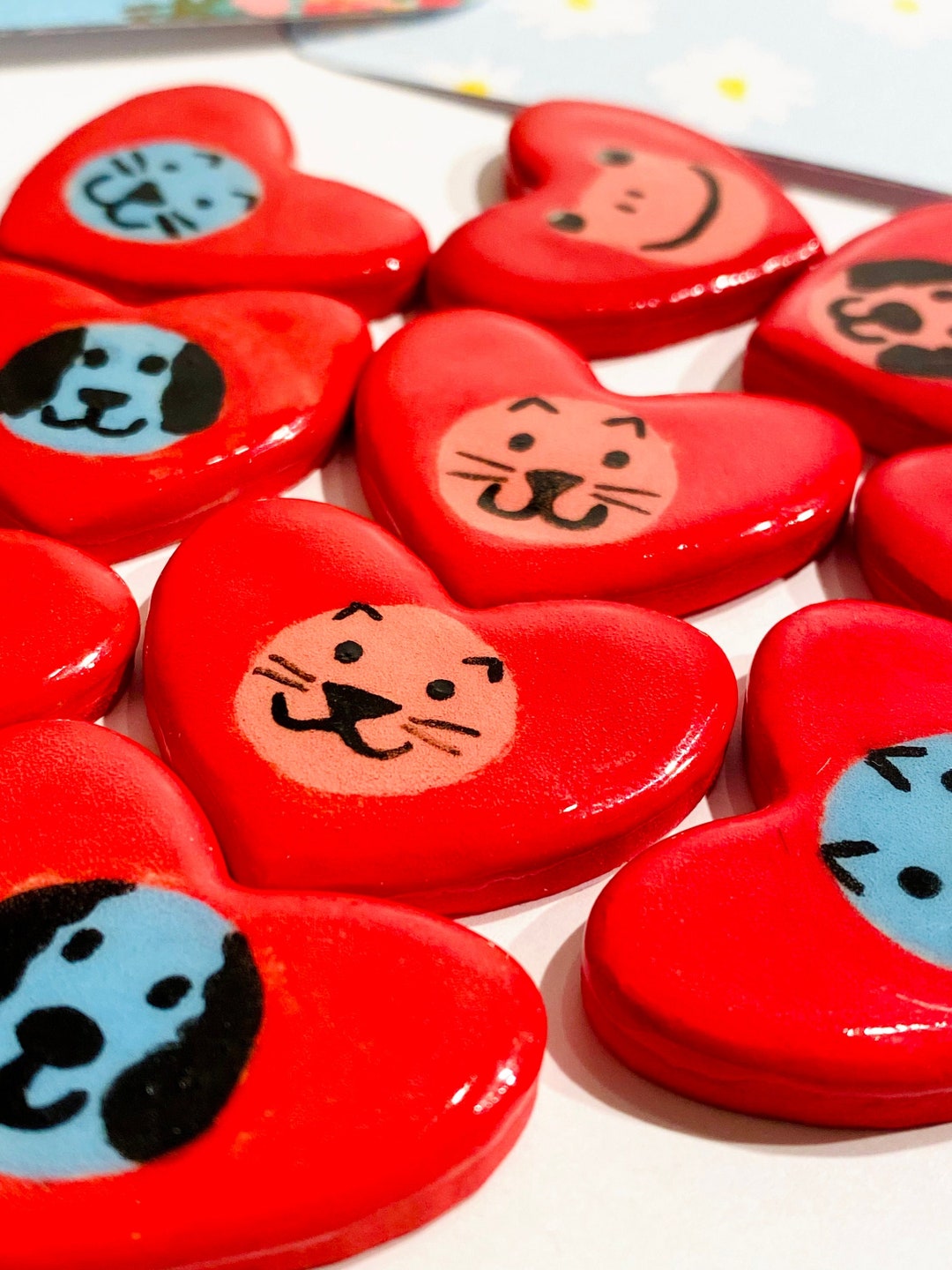 Ceramic Heart Fridge Heart Shape, Lovecore Decor