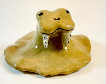 Ceramic Walrus blob figurine, blob animal totem, walrus figure, cottagecore decor, studio decor, gift for artist, fun desk decor