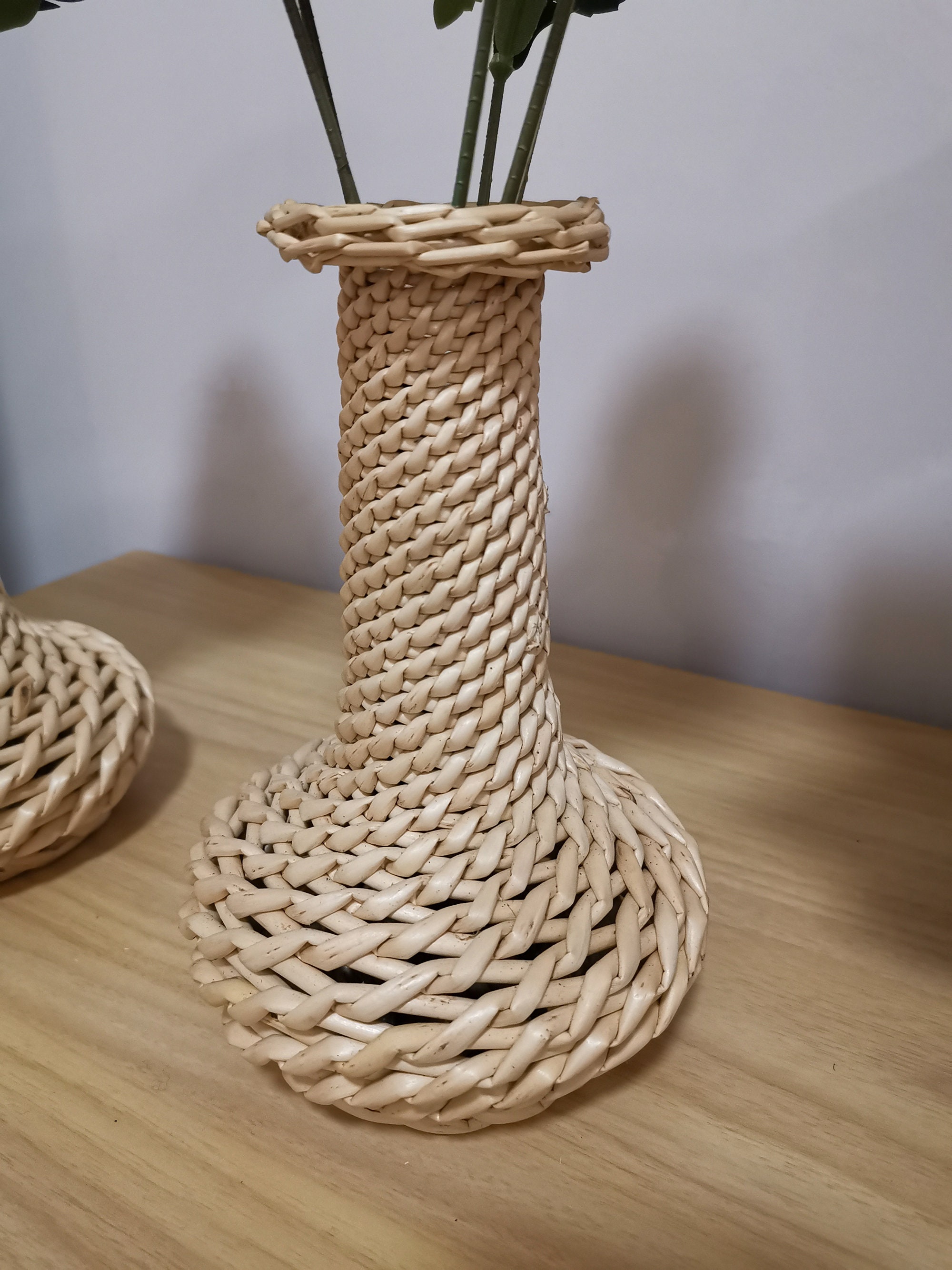 Custom made woven floral basketswoven flower vaseswoven Etsy