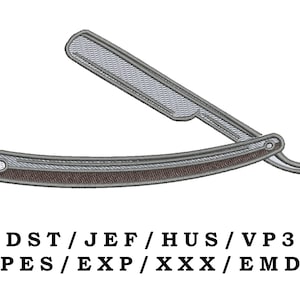 May include: A silver straight razor with a brown handle. The razor is a traditional shaving tool.