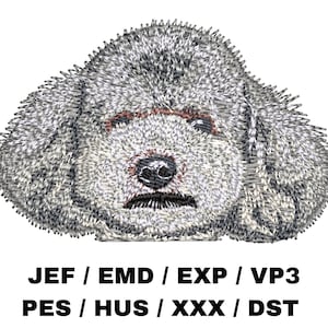 Poodle Embroidery Pattern - Dog Lovers Gift, Cut Pet Portrait, Realistic Animal Design, Pawsome Craft, DIY Home Decor, Curly Hair