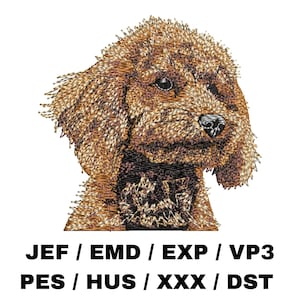 Poodle embroidery file - Poodle Gifts - Dog Art Realistic Dog