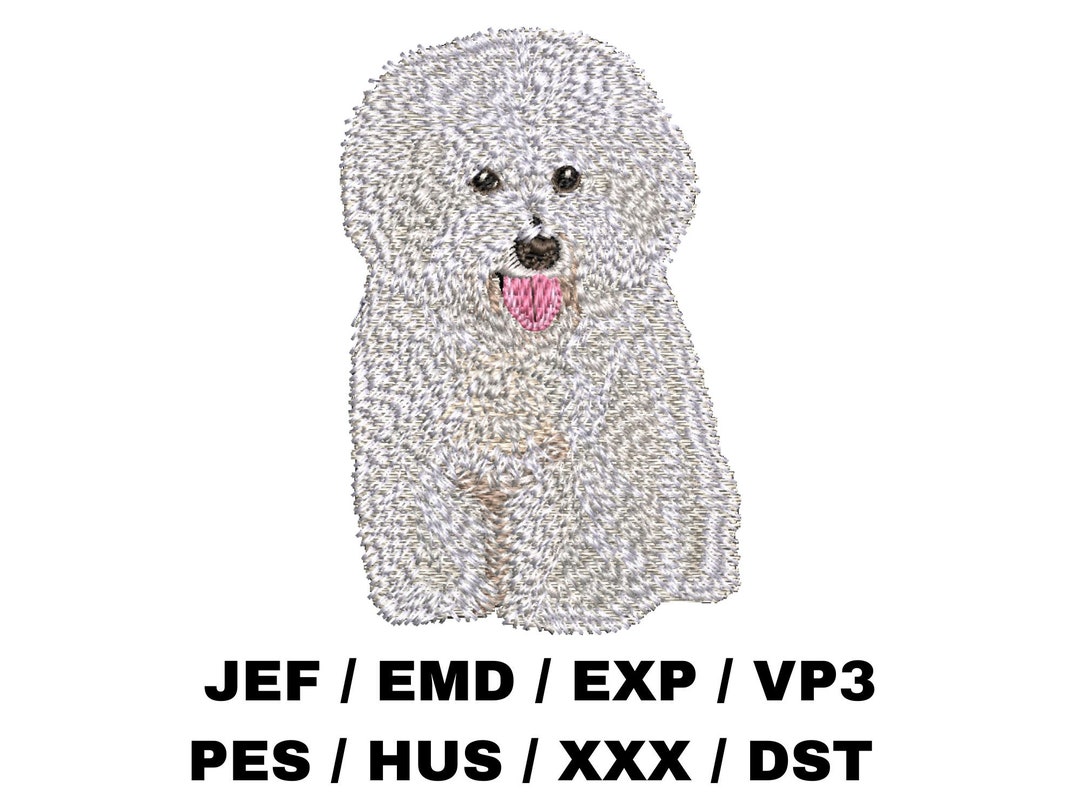 Bichon Frise Dog Lover, Fluffy Cutie, Canine Art, Animal Craft, Realistic Pet Portrait, DIY