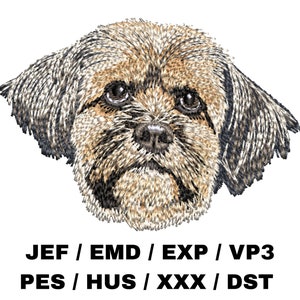 Lhasa Apso Embroidery Pattern - Dog Lovers Gift, Cute Pet, Animal Craft, Realistic Dog Portrait, Easy Project, DIY Home Decor, Pawsome Idea