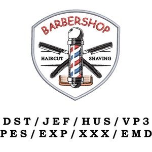 Barber Shop embroidery design