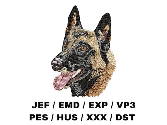 Belgian Malinois embroidery file, Dog Gifts, Realistic Dog, Trendy embroidery designs, Belgian Shepherd, Belgian Sheepdog