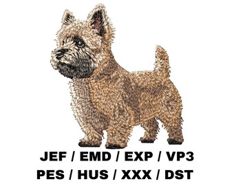 Cairn Terrier - Cuerpo entero, Proyecto divertido, Retrato realista, Amante de los perros, Dueño de mascota, Amuleto canino, Manualidad animal, Decoración del hogar, Regalo DIY