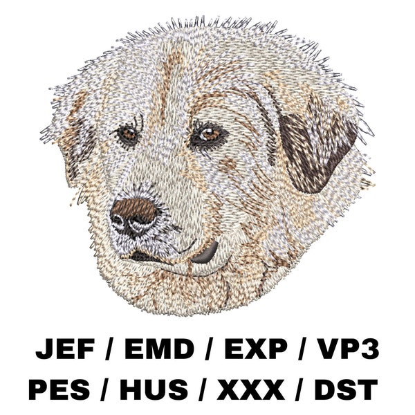 Great Pyrenees embroidery file -Patou, Pyrenean Mountain, Large Breed, Animal Crafts, Realistic Dog, Custom Embroidery Projects, Accessories