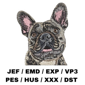 French Bulldog embroidery file Dog Art Dog Gifts Realistic Dog Frenchie