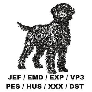 May include: Black and white line art illustration of a dog. The dog is standing with its head turned to the side. The dog is outlined in black and filled in with black.
