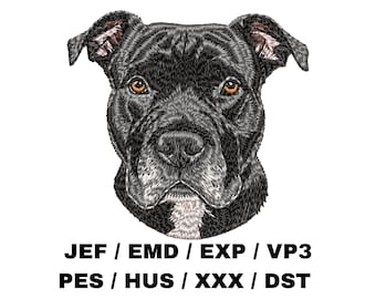 Staffordshire Bull Terrier - Staffy, Realistic Dog, Pet Owner, Dog Lover, Fun Project, Unique Pattern, DIY Gift, Wall Art and Home Decor