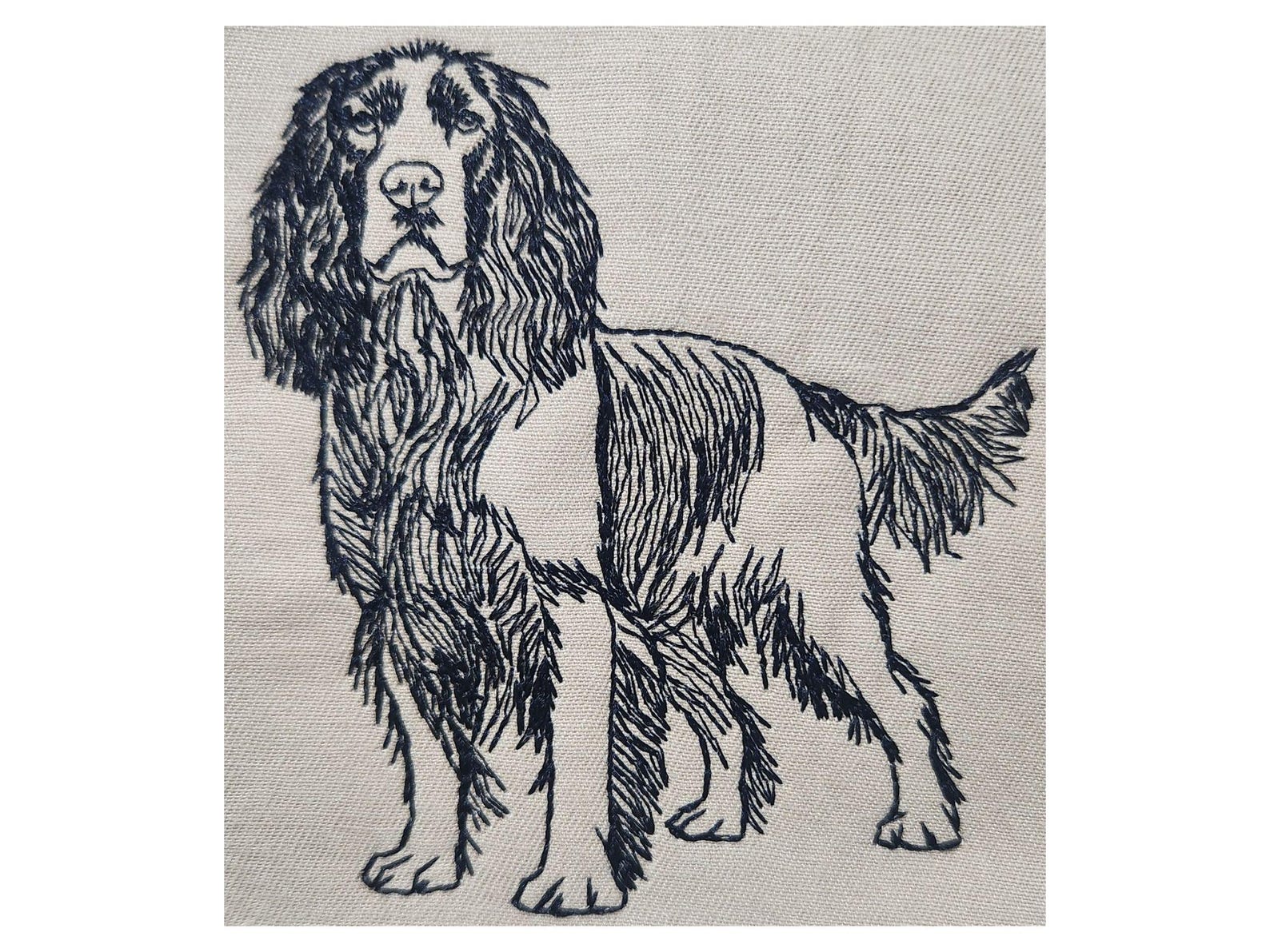 Springer Spaniel Pastel Pattern English Springer Spaniel Outline - Full Body, Pet Owner, Dog Lover ...