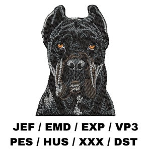 Cane Corso embroidery file - Dog Gifts - Realistic Dog