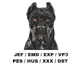 Cane Corso embroidery file - Dog Gifts - Realistic Dog