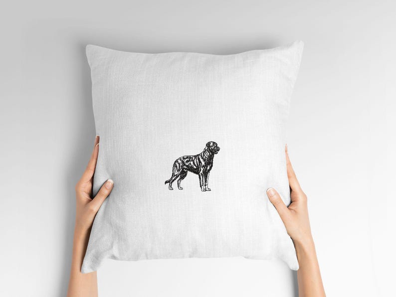 Irish Wolfhound Embroidery Design – Sketch Style Dog Outline (instant ...