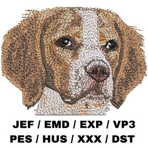 Brittany Spaniel embroidery file, Dog Lover Gifts, Realistic Dog, Tote Bag, Tea Towel, Custom embroidery designs, Table Runner Patterns