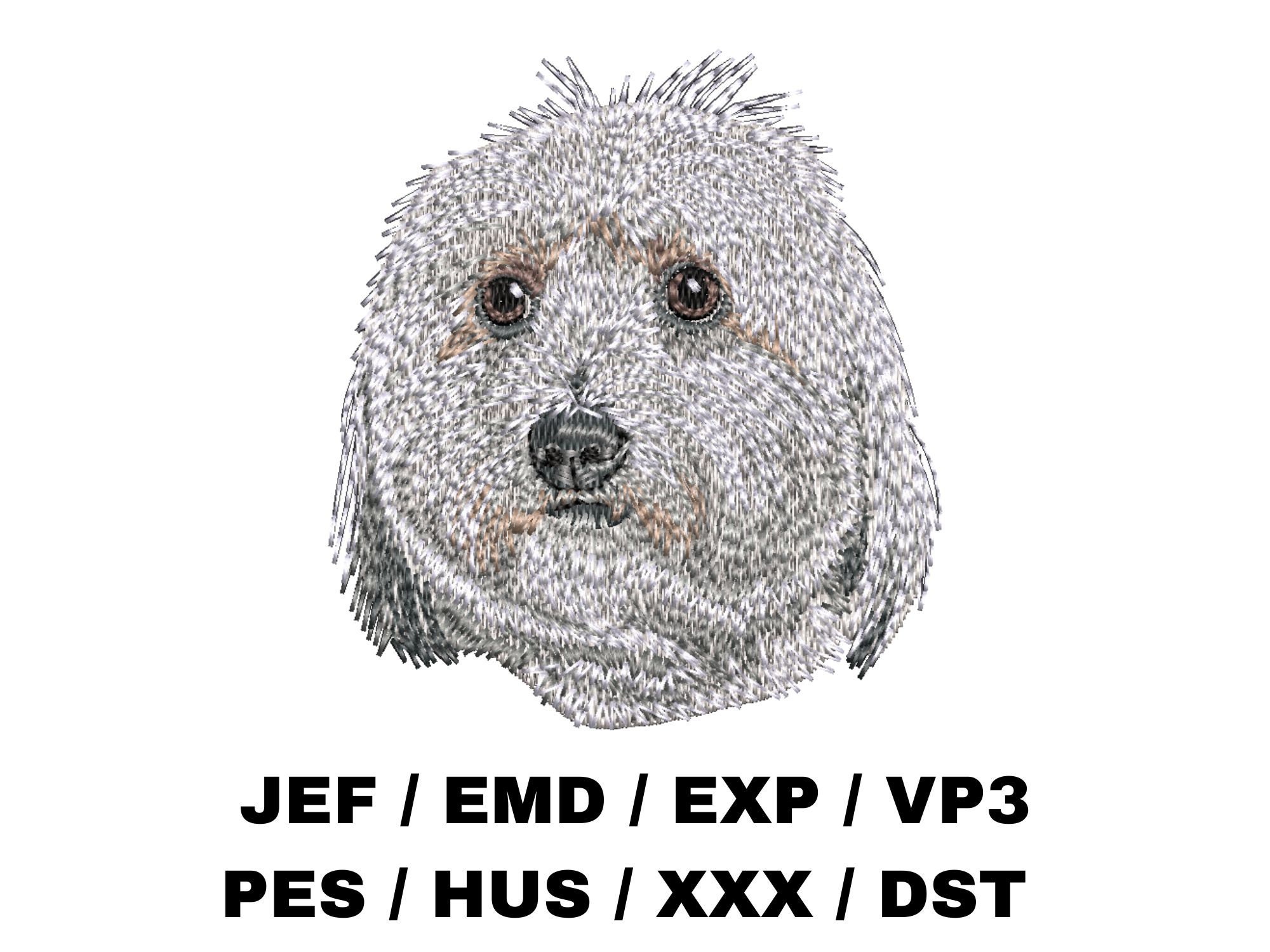 Fichier à broder en coton de Tuléar - cadeaux pour amoureux des chiens, chien réaliste, motif de broderie tendance, animal de compagnie mignon, artisanat d'animaux, projets de décoration personnalisés