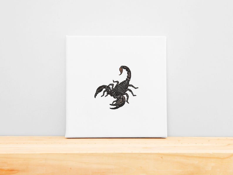 Emperor Scorpion Machine Embroidery Design, Realistic Arachnid Pattern ...