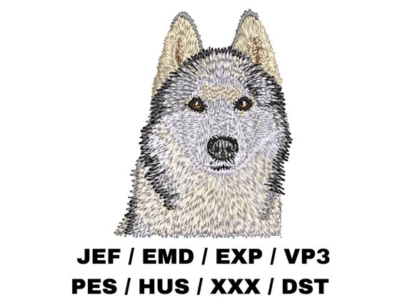 Siberian Husky embroidery file - Husky Sibe Gifts - Chukcha - Dog Art Realistic Dog