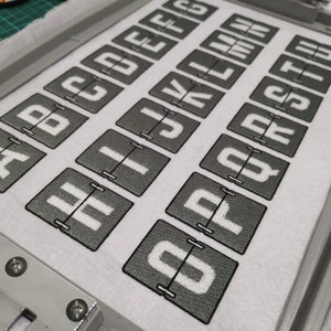 Mechanical Flip Board Pattern - Split Flap, Railway Terminal, Alphanumeric Set, Retro Departure, Wall Decor, Custom Project, DIY Craft