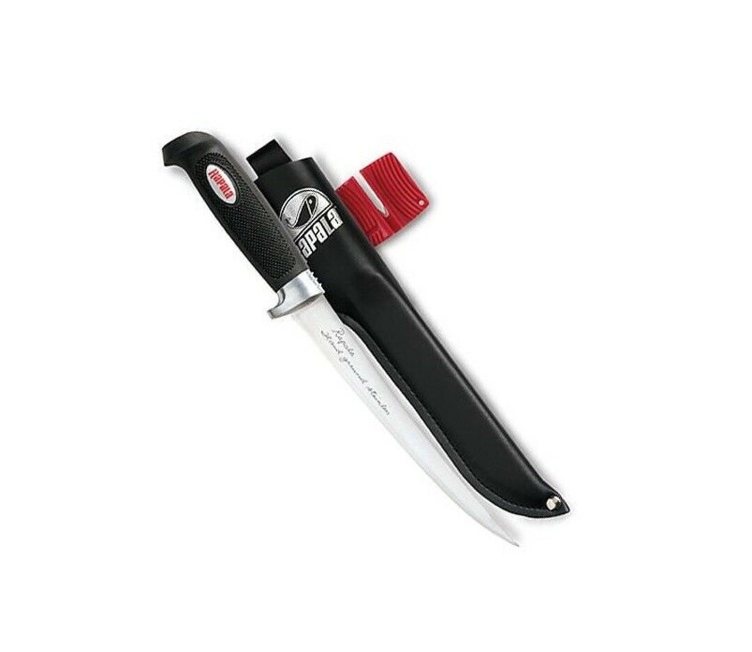 Rapala 4 Soft Grip Filet/Single Stage Sharpener/Sheath Rapala 4 Soft Grip Filet/Single Stage Sharpener/Sheath