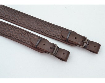 New Quality Leather Strap Belt Hunting Shoulder Ammo Holder Cartridge . Made in Europe. US Seller.