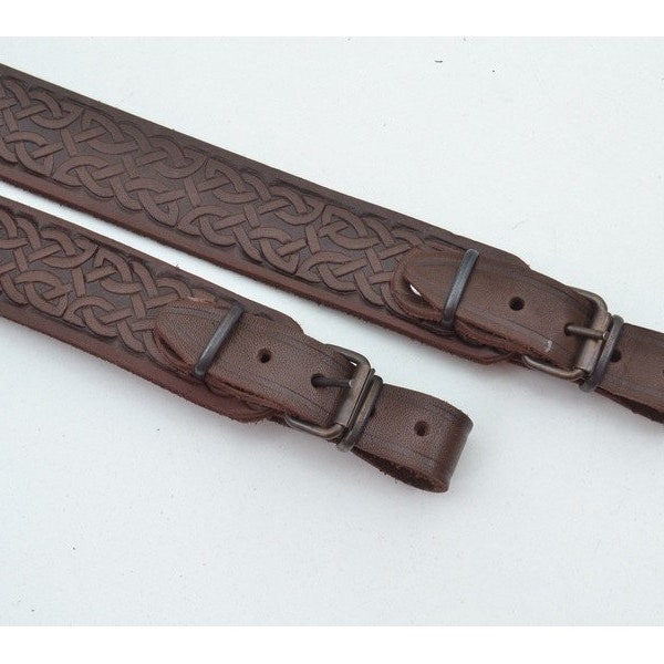 New Quality Leather Strap Belt Hunting Shoulder Ammo Holder Cartridge . Made in Europe. US Seller.