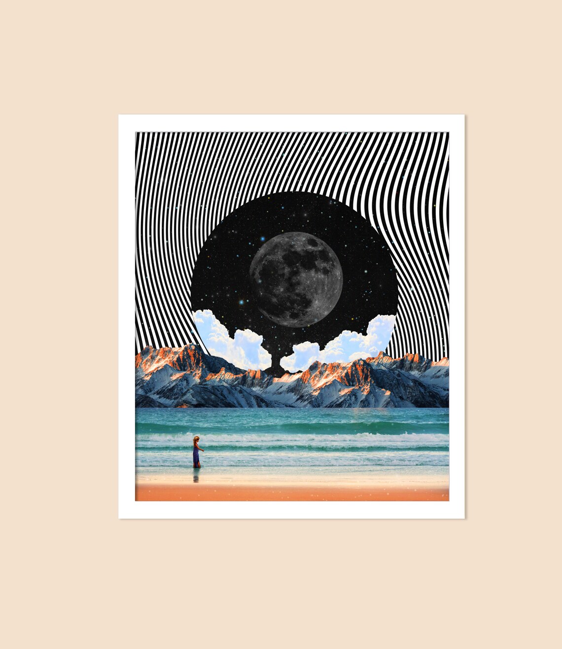 Lost Collage Art Line Art Collage Art Retro Art - Etsy