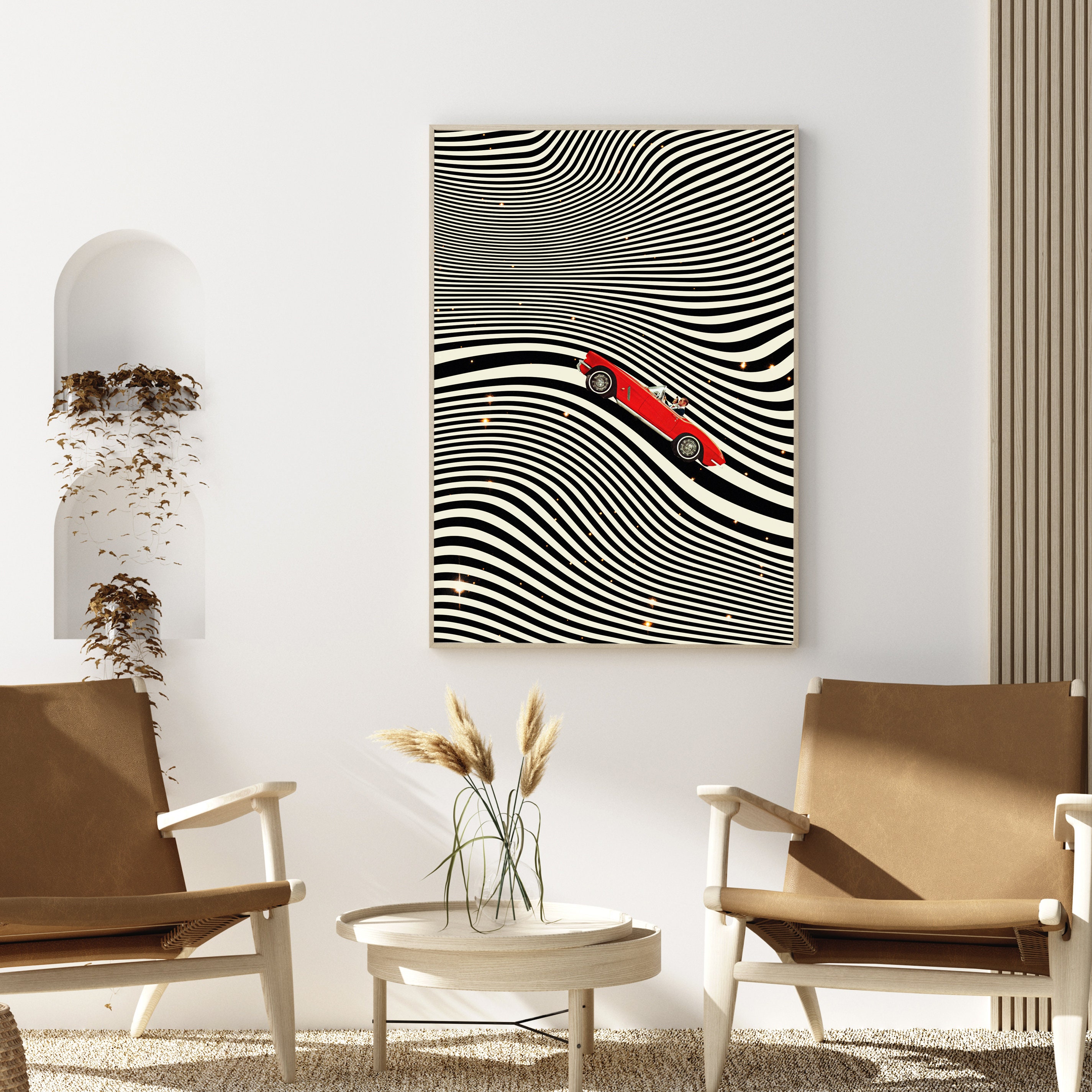 絵画 illusion Hills, Optical Illusion, Line Art, Vintage Art, Surrealism