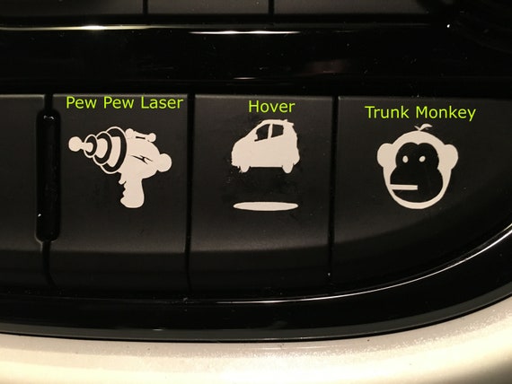 Car Blank Button Sticker Funny Ejector Seat Invisibility Oil Slick Smoke Screen