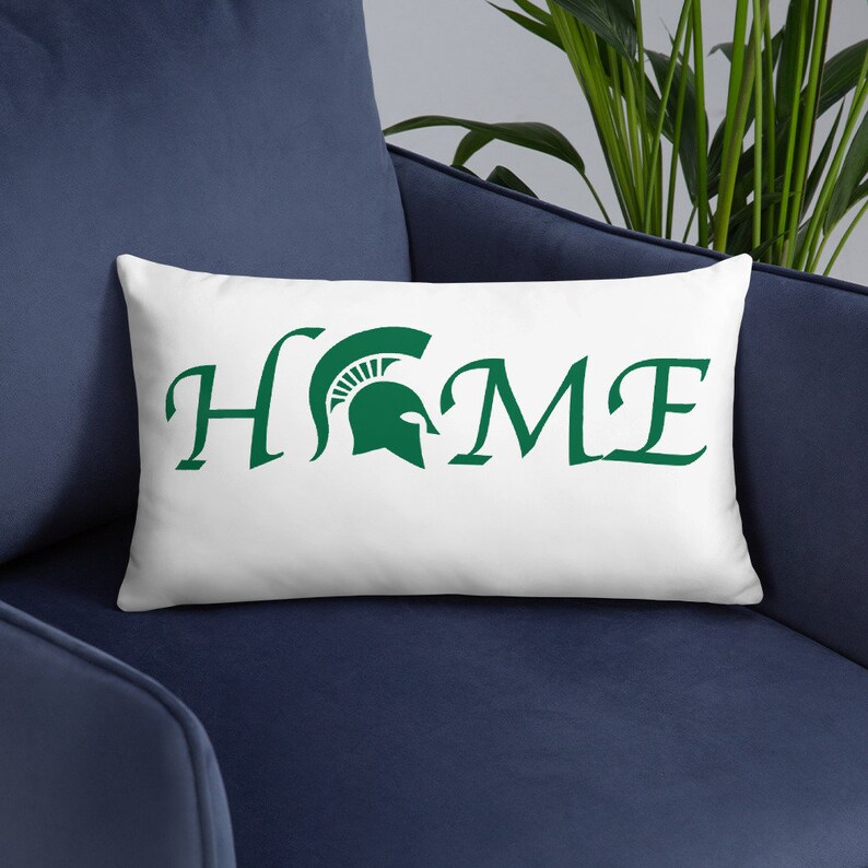 Michigan State Pillowgo Green Pillowmichigan State Pillow Etsy