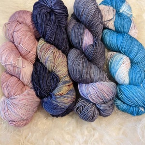 Hand Dyed Assigned Pooling Yarn: 800+ Yards SW Merino Wool