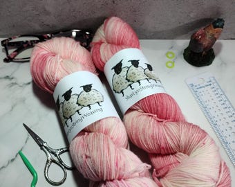 Pinky Hand dyed yarn