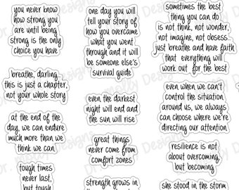 quote stickers etsy