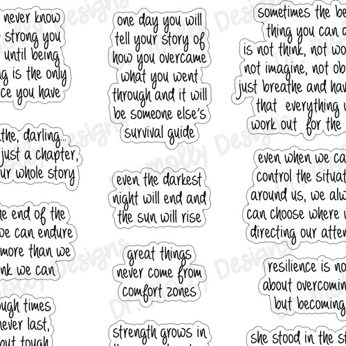 Quote Stickers Planner Printable Motivational Quotes - Etsy