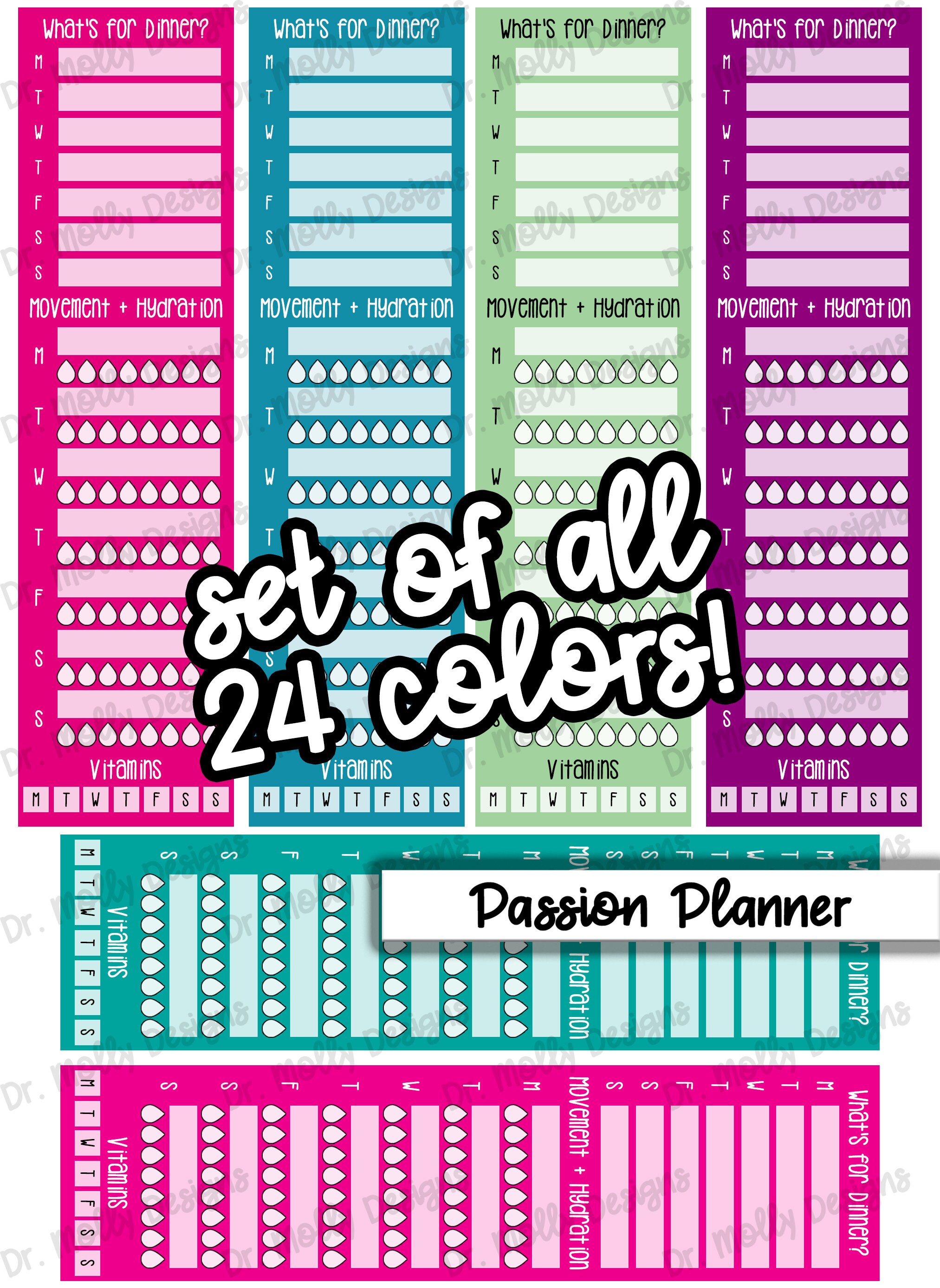 Hour Box Set Passion Planner Functional Printable Planner