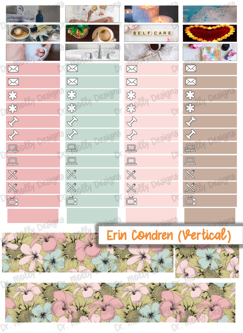Self Care Erin Condren Vertical Planner Printable Erin - Etsy