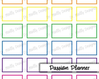 3 Hour Boxes | Passion Planner Functional Printable Planner Stickers | Downloadable Passion Planner Functional Hour Box Sticker | Time Block